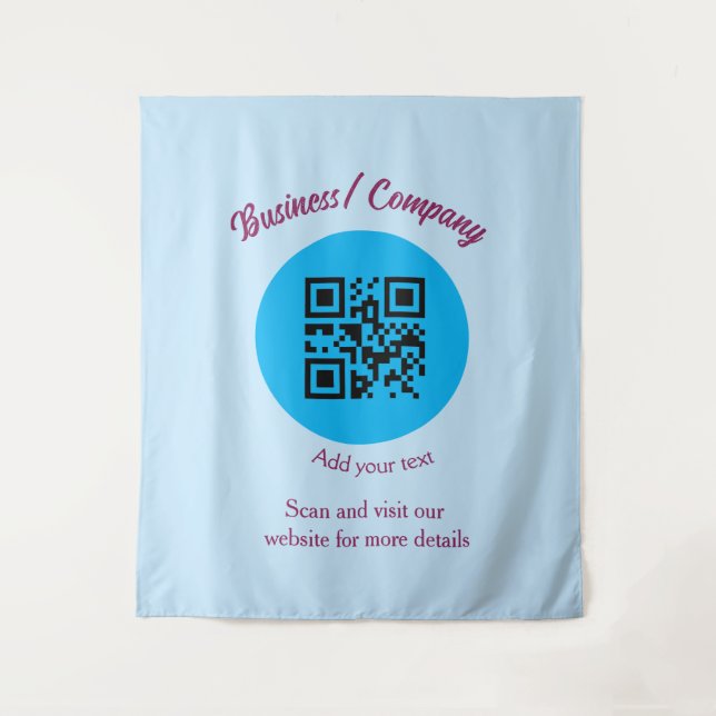 Tenture Site web simple de société commerciale code-barres (Devant)