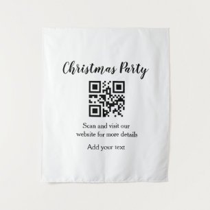 Tenture Site web simple pour fête de Noël code-barres QR a