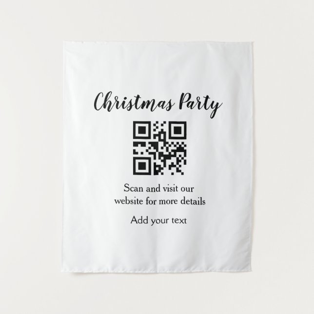 Tenture Site web simple pour fête de Noël code-barres QR a (Devant)