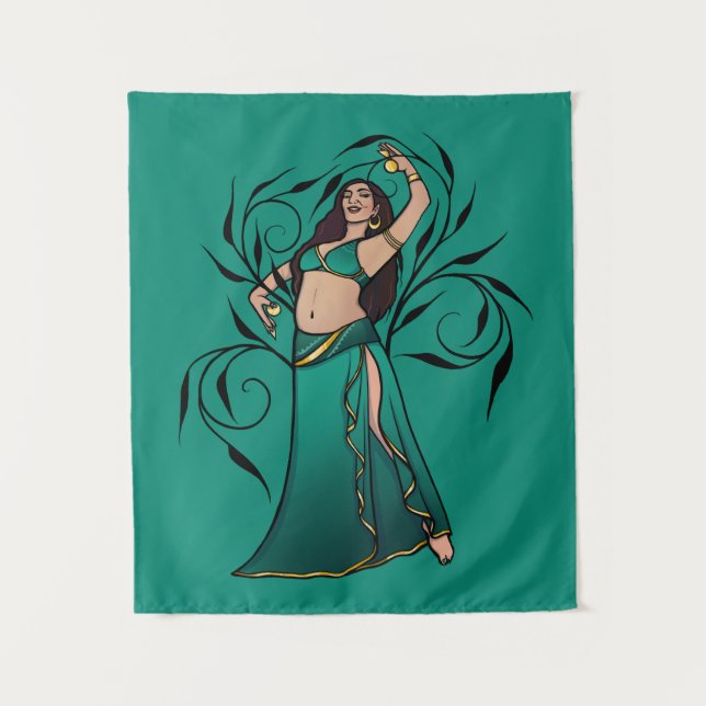 Tenture Sivoney Danseuse du ventre Déesse (Devant)