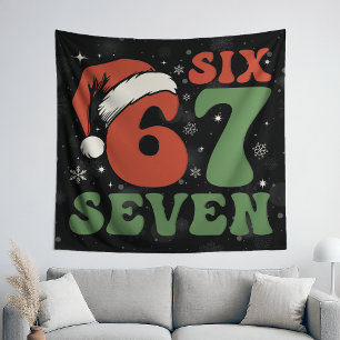 Tenture Six Seven 67 Chapeau de Père Noël Drôle Noël Xmas