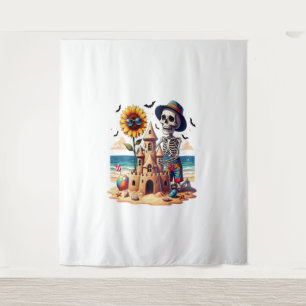 Tenture Skeleton cool à la plage