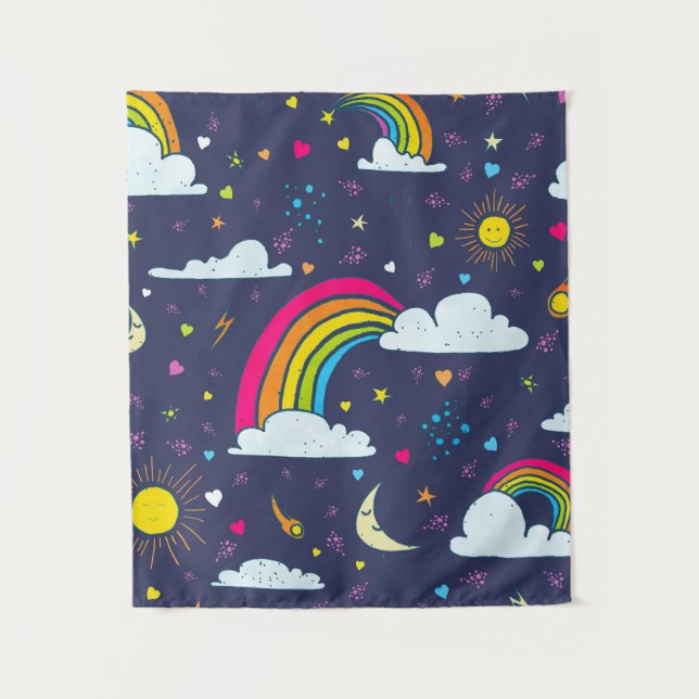 Tenture Sky with Sun and Rainbows (Devant)