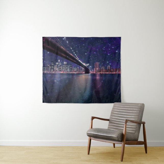 Tenture Skyline Spacey Manhattan (En situation (horizontale))