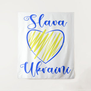 Tenture Slogan Slava La gloire ukrainienne au coeur de l'U