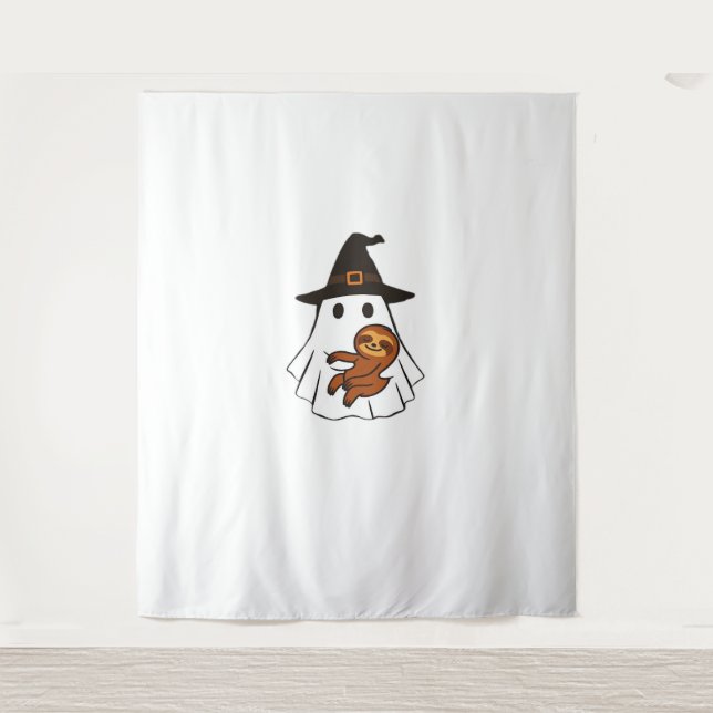 Tenture Sloth Halloween Ghost Witch Casquettes Amoureux de (Devant)