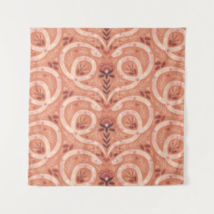 Tenture Snake floral folk : Vintage symétrique