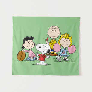 Tenture Snoopy et Gang Play Football