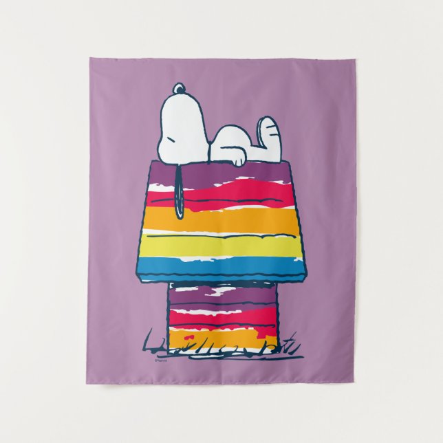 Tenture Snoopy | Rainbow Dog House (Devant)