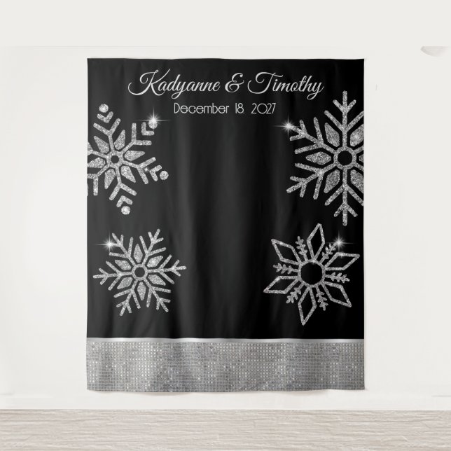 Tenture Snowflakes Diamond Mariage (Devant)