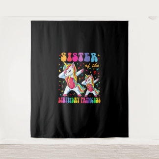 Tenture Sœur de la princesse de l'anniversaire fille Dabbi