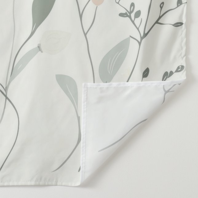 Tenture Soft Botanical – Minimal Pastel Wildflower (Détail)