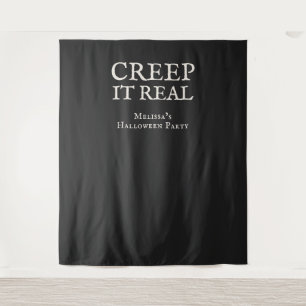 Tenture Soirée Halloween Creep it Real Noir