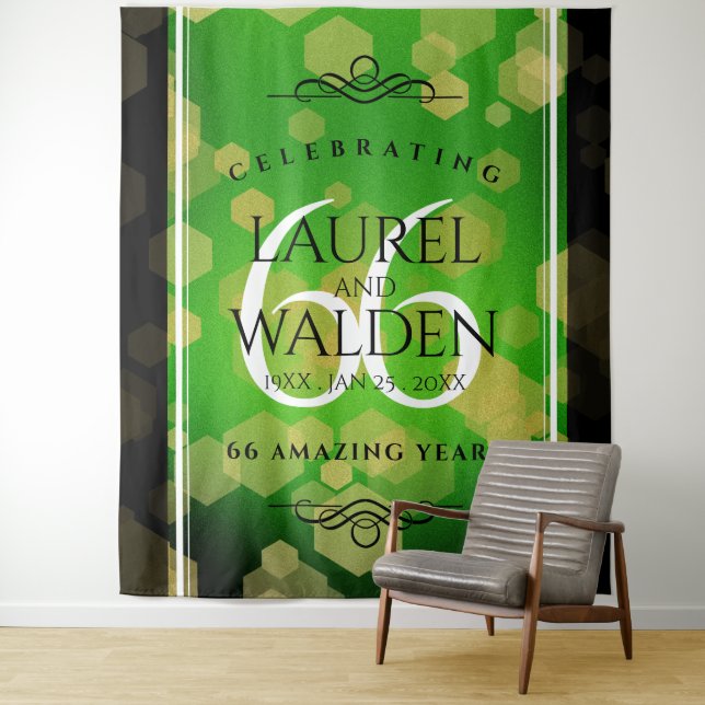 Tenture Soixante-sixième anniversaire de mariage élégant a (En situation)