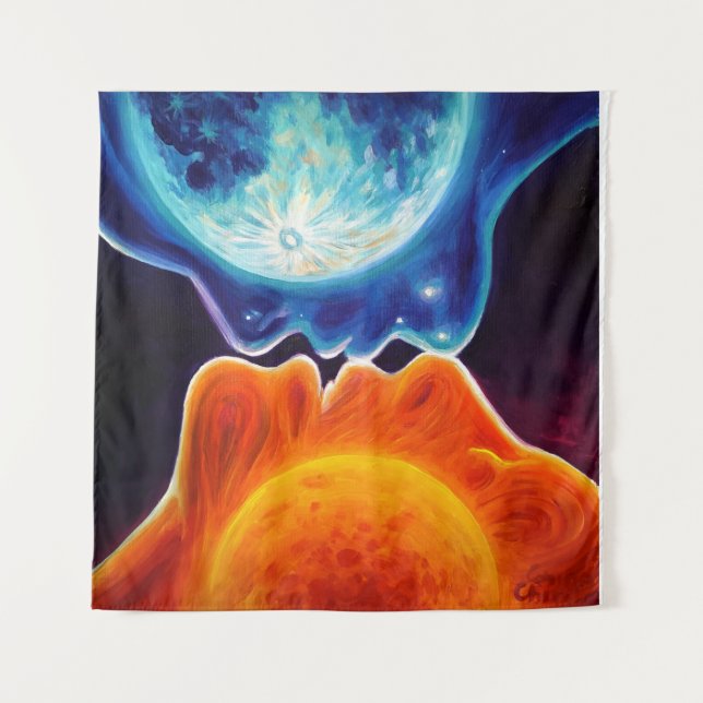 Tenture Soleil et lune s'embrassent (Devant)