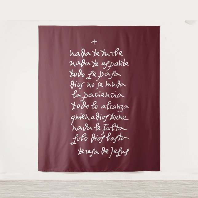 Tenture Solo Dios basta (Ne vous inquiétez pas) (Devant)