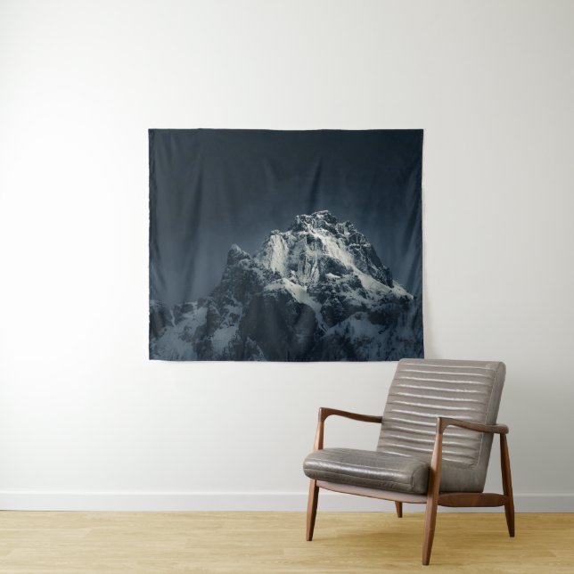 Tenture Sombre et montagne (En situation (horizontale))