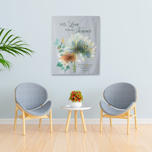 Tenture Son Amour Endure Une Écriture Grise À Jamais (Créateur téléchargé)