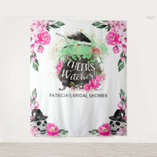 Tenture Sorcières Cheers Halloween Fête des mariées arrièr