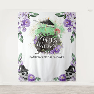 Tenture Sorcières Cheers Halloween Fête des mariées arrièr