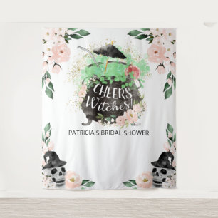 Tenture Sorcières Cheers Halloween Fête des mariées arrièr