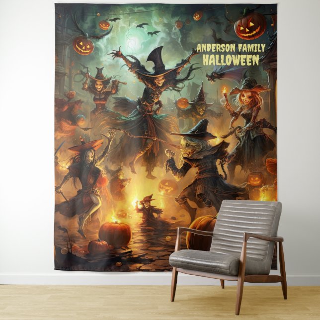 Tenture Sorcières effrayantes d'Halloween suspendues (En situation)