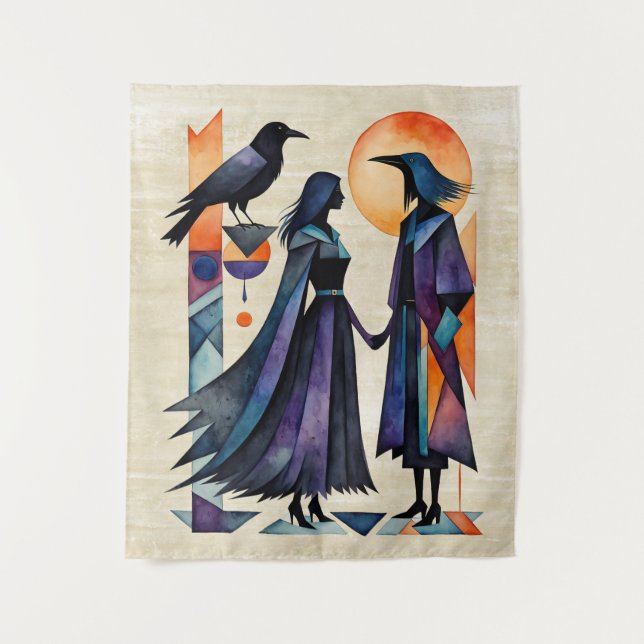 Tenture Sorcières modernes - une œuvre d'art abstrait 1 -  (Devant)