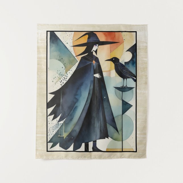 Tenture Sorcières modernes - une oeuvre d'art abstraite 3  (Devant)