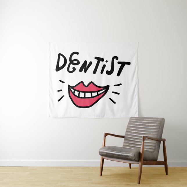 Tenture Sourire de dentiste (En situation (horizontale))