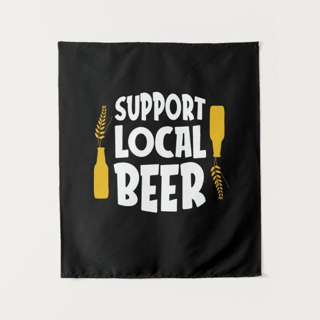 Tenture Soutenez la bière locale (Devant)
