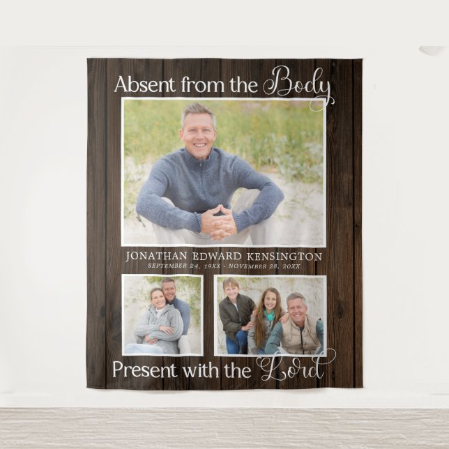 Tenture Souvenir des funérailles du Mémorial chrétien (Devant)