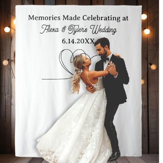 Tenture Souvenirs réalisés au fond de photo de mariage Pro