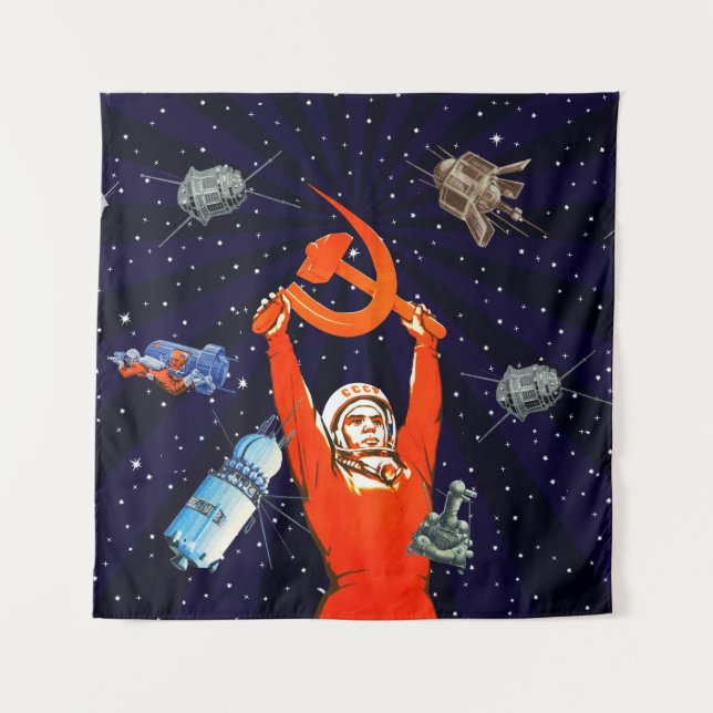 Tenture Sovietwave - Art spatial soviétique (Devant)