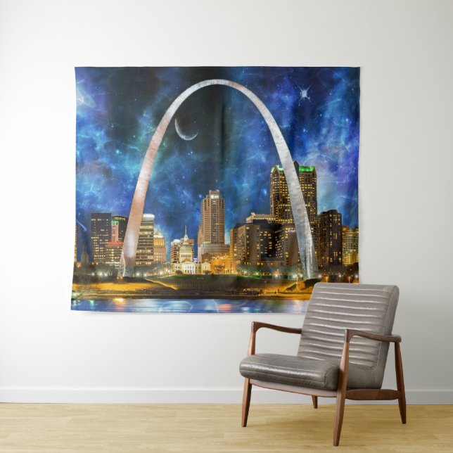 Tenture Spacey St. Louis Skyline (En situation (horizontale))