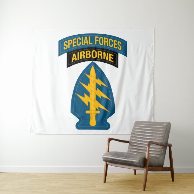 Tenture Special Forces insignia Airborne Tab (En situation (horizontale))
