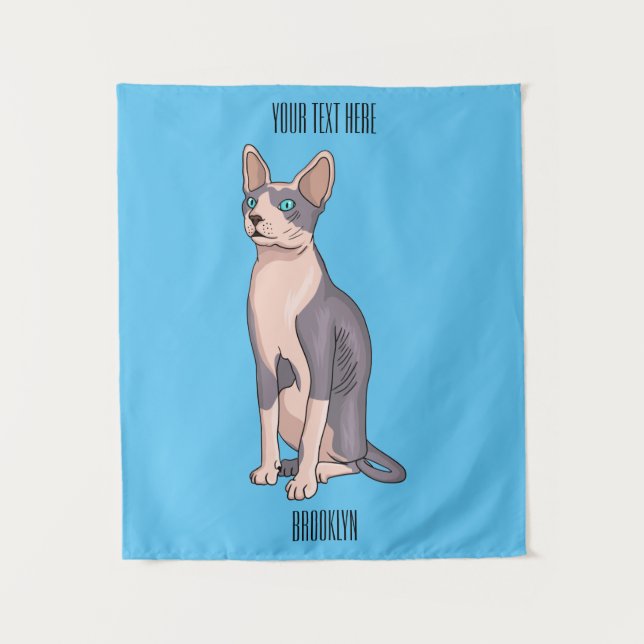 Tenture Sphynx cat (Devant)