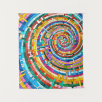 Spirale en mosaïque colorée