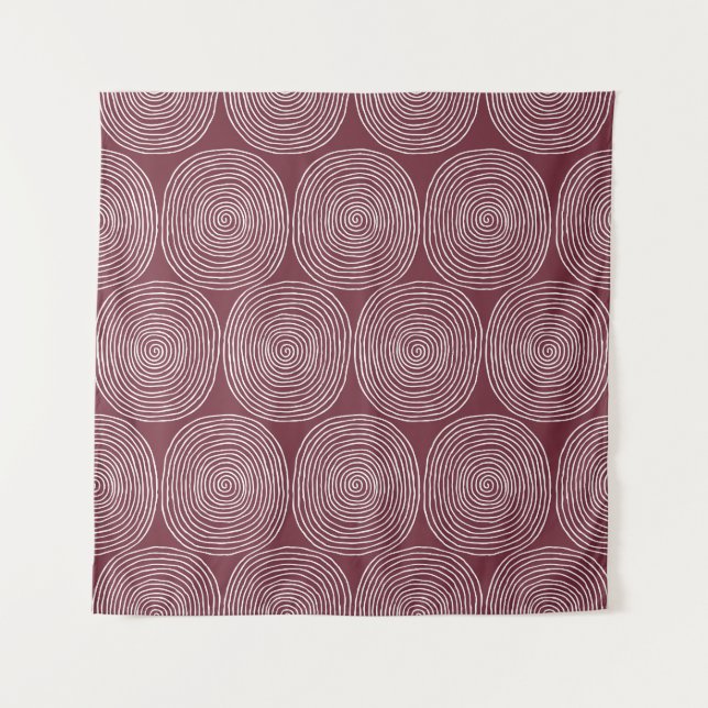 Tenture Spiralé Whimsy : Composition Vintage artistique (Devant)