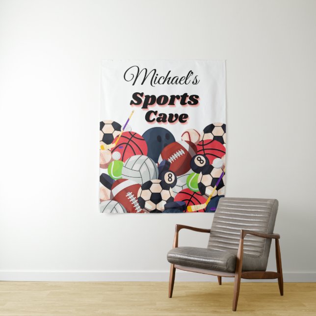 TENTURE SPORTS PERSONNALISÉS CAVE TAPESTRY POUR TOUTE CHAM (En situation)