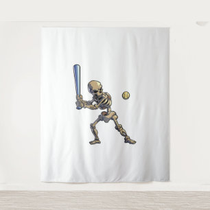 Tenture Squelette de baseball Halloween