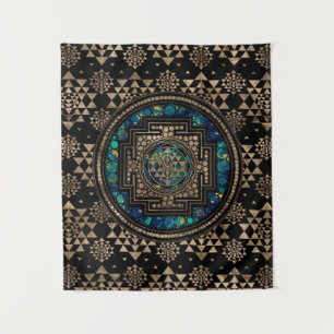 Tenture Sri Yantra/marbre et or de Sri Chakra