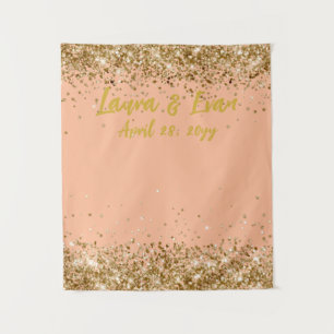 Tenture Stand de photo de mariage personnalisé avec paille