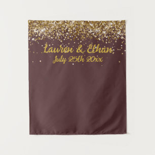 Tenture Stand de photo de mariage personnalisé Brun Truffe