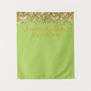 Tenture Stand de photo de mariage personnalisé vert pomme