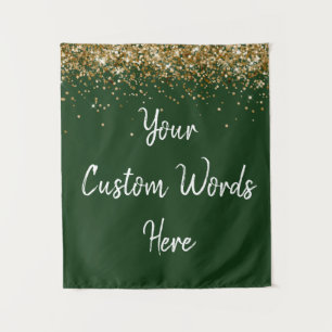 Tenture Stand de photo personnalisé pour anniversaire vert