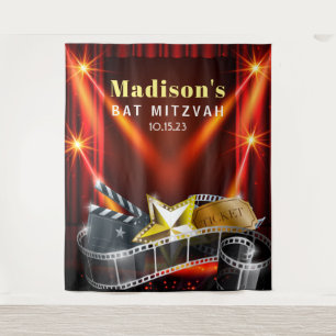 Tenture STAR DE CINÉMA HOLLYWOOD Invitation Bat Mitzvah