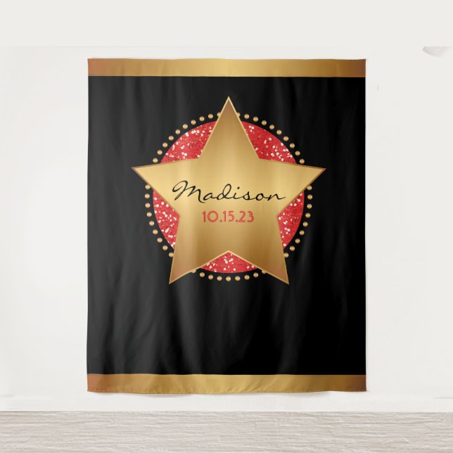 Tenture STAR DU CINÉMA TOILE DE FOND PHOTO Hollywood Broad (Devant)