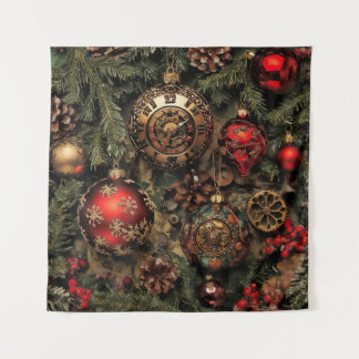 Tenture Steampunk Christmas Tapestry
