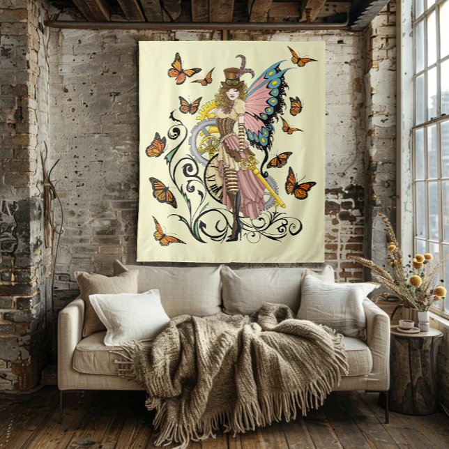 Tenture Steampunk Fairy Yellow Horloge Entraîneurs (Créateur téléchargé)