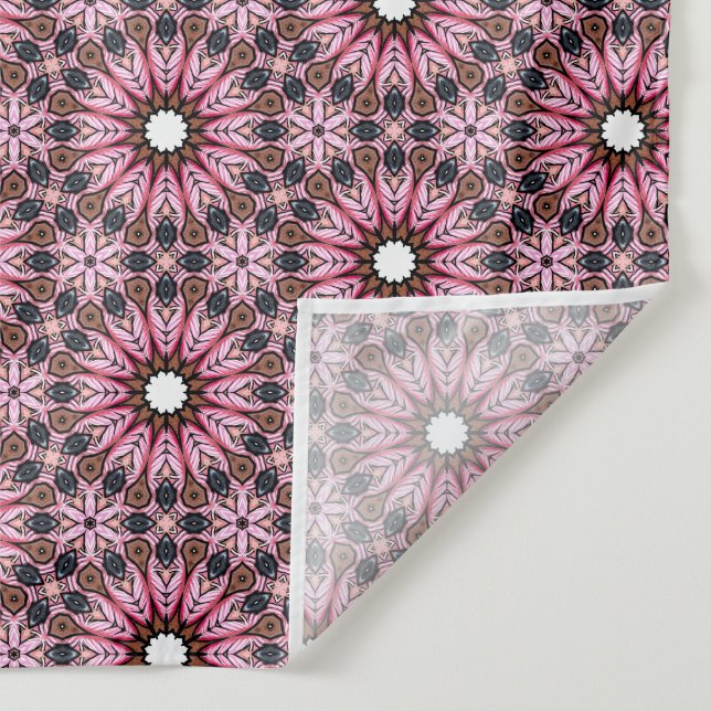 Tenture Stitched Pink Feather Boho  (Détail)